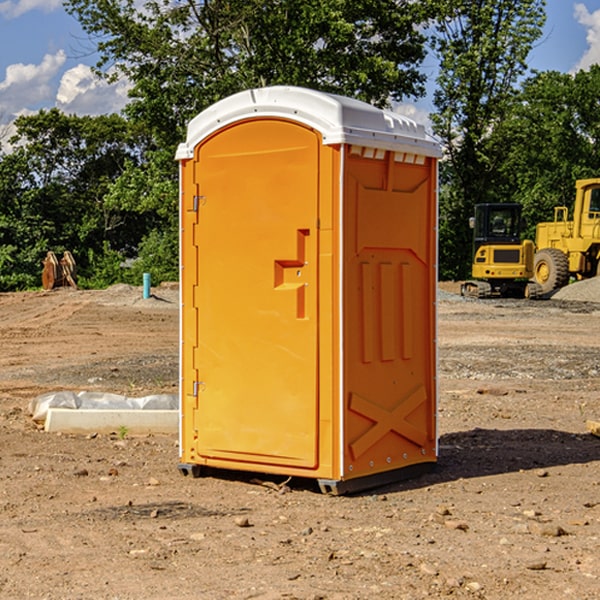 how often are the porta potties cleaned and serviced during a rental period in Megargel